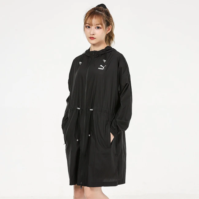PUMA/彪马潮流时尚女款黑色户外连帽中长款外套 532680-01