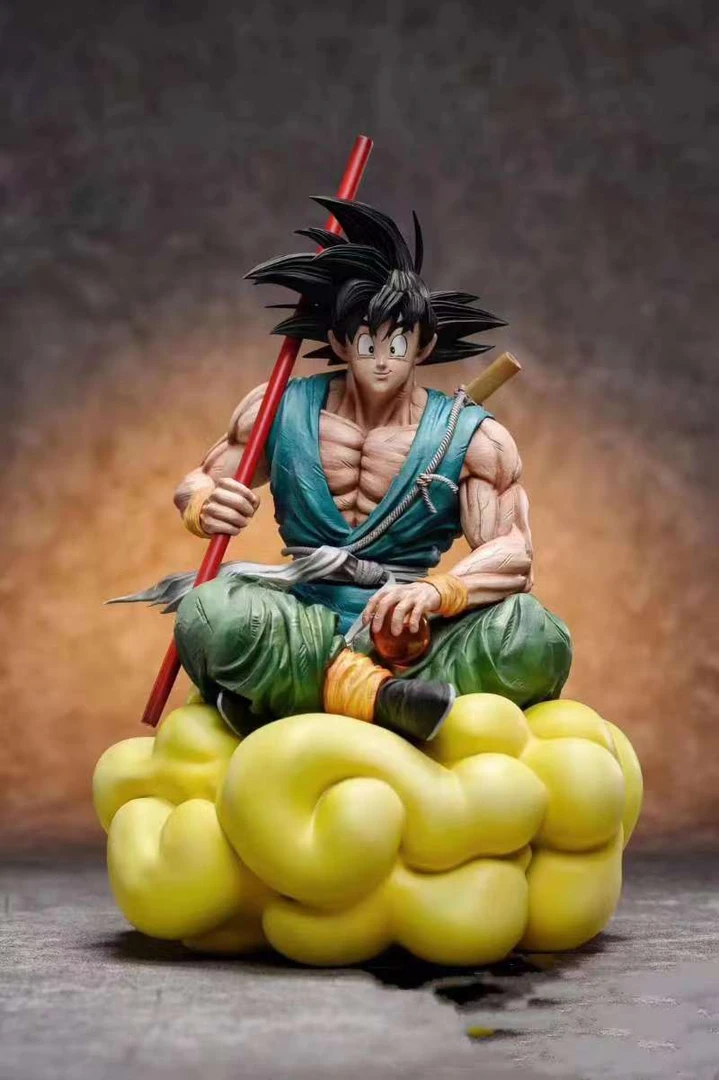 【惊涛骇浪】七龙珠 筋斗云悟空 拿棍 坐姿第一弹 动漫周边手办