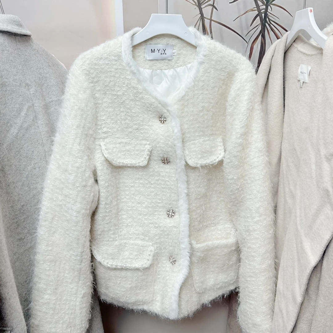 【B761-B770】秋冬厚外套小香风棉服风衣机车服毛衣卫衣小衫双面妮