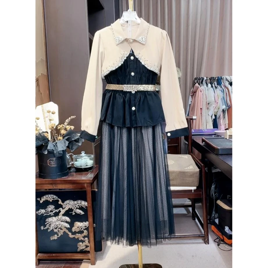 芙娜妮轻奢秋冬新款法式优雅气质套装复古显瘦名媛女装F2432103