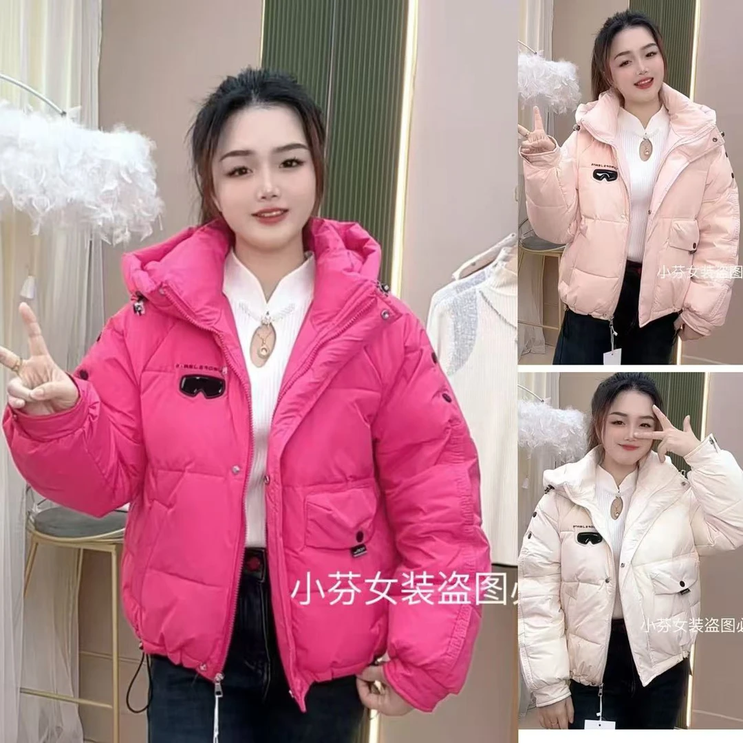 小个子棉服女冬季2024新款时尚洋气百搭加厚保暖连帽潮流短款外套