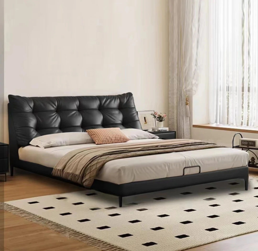 【顶配版大黑熊】悬浮床意式轻奢头层牛皮1.8米双人床主卧床婚床