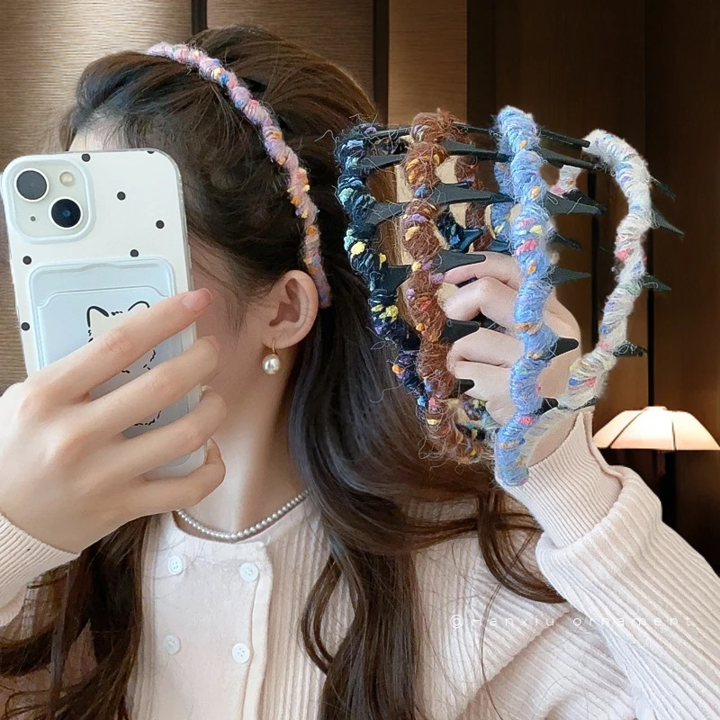 女头饰洗脸头箍网红发饰带齿高级感显脸小敷面膜发箍洋气高颅顶款