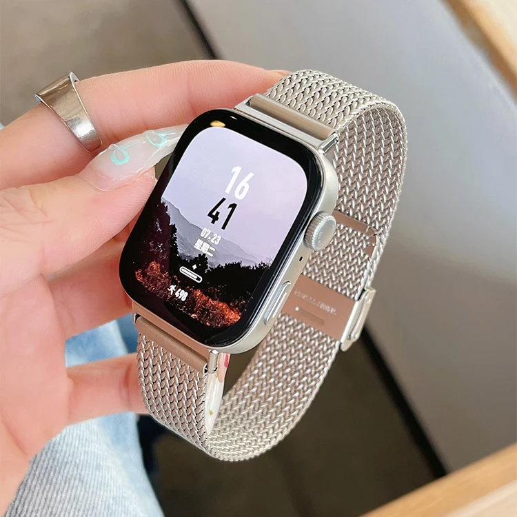 适用华为Fit3表带麦穗卡扣金属替换带新款watchFIT4男女夏天透气