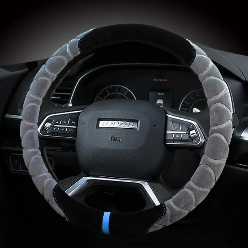 长城哈弗H2 H6 M6 H7 H3 H5 M2 C30 C50冬季毛绒专用方向盘套防滑