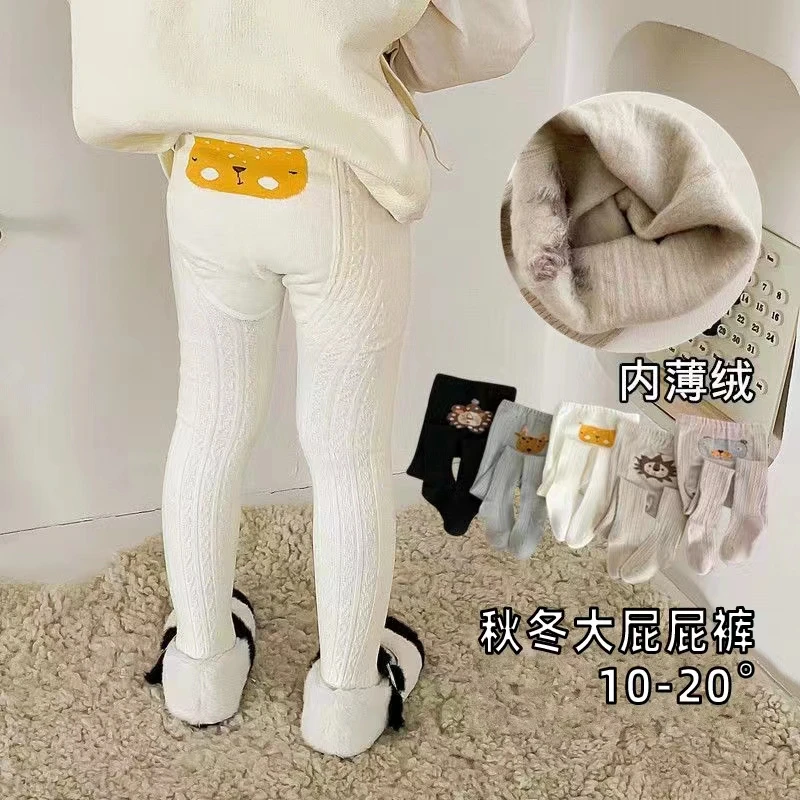 宝宝连裤袜儿童秋冬季薄绒大pp婴儿打底裤棉质外穿白色女童打底袜