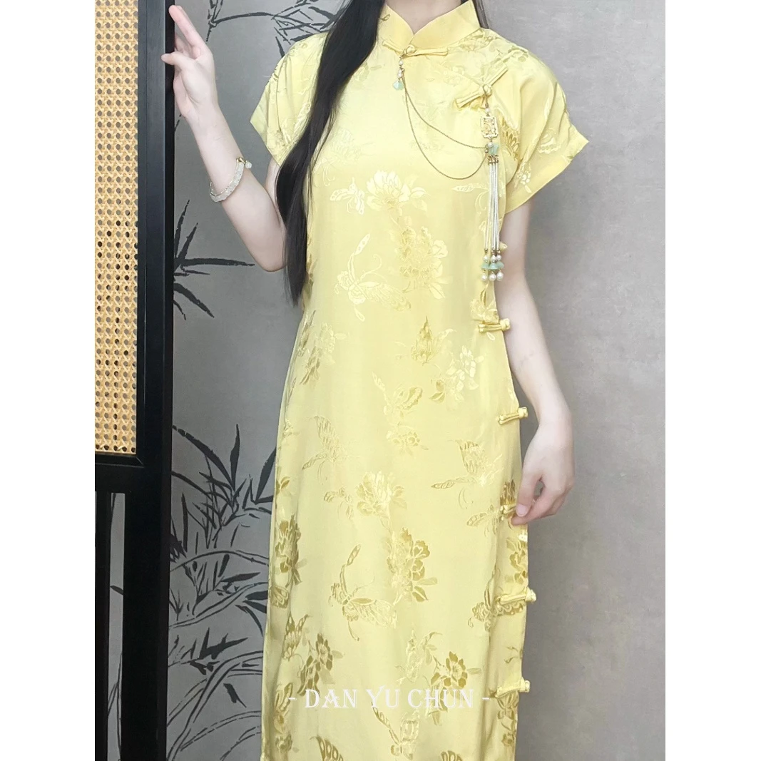 【乘黄】古法旗袍2024年新款全开襟一片式复古少女年轻款高端改良