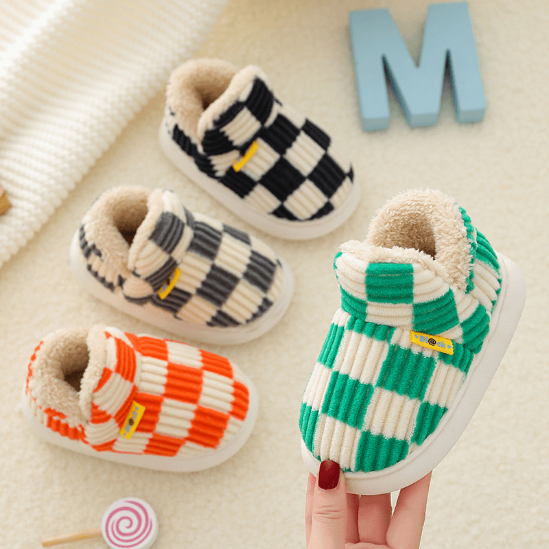 【22-41码】儿童棉鞋加绒加厚室内外亲子鞋男女童宝宝包跟棉鞋