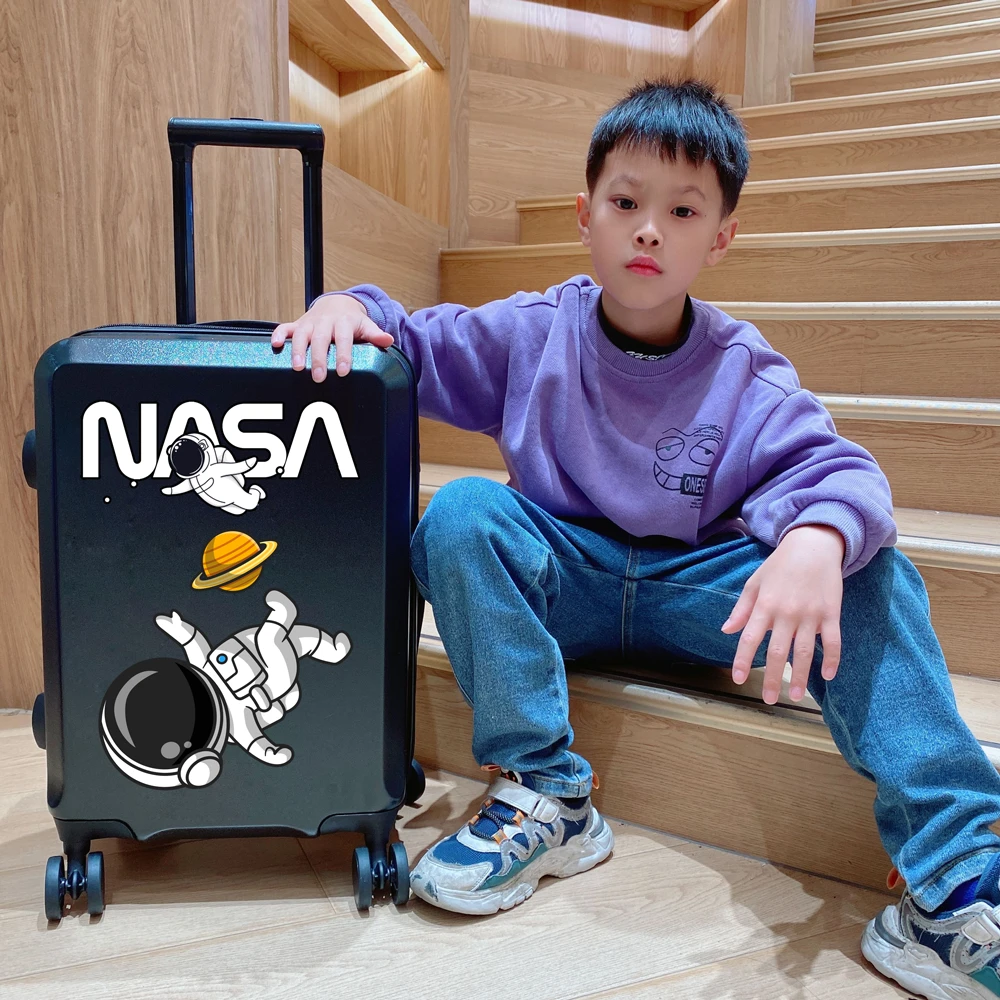 宇航员儿童行李箱男童万向轮旅行箱卡通小学生拉杆箱登机密码箱男