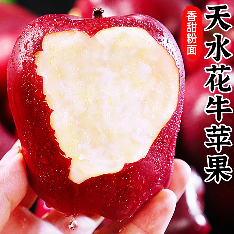 【脆粉两吃】甘肃天水花牛苹果4.5斤红蛇果当季新鲜水果