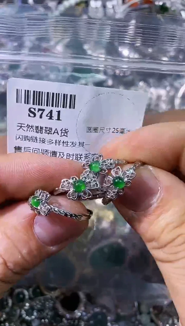 【闪购商品】翡翠颈饰未镶嵌S741戒指 多样性发其二