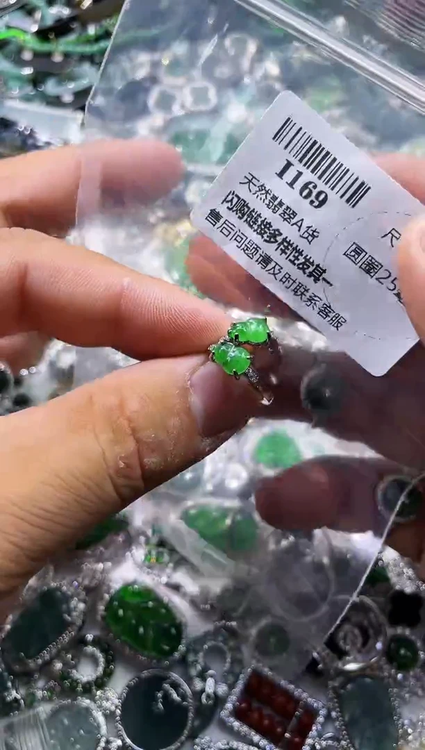 【闪购商品】翡翠颈饰未镶嵌I169耳扣