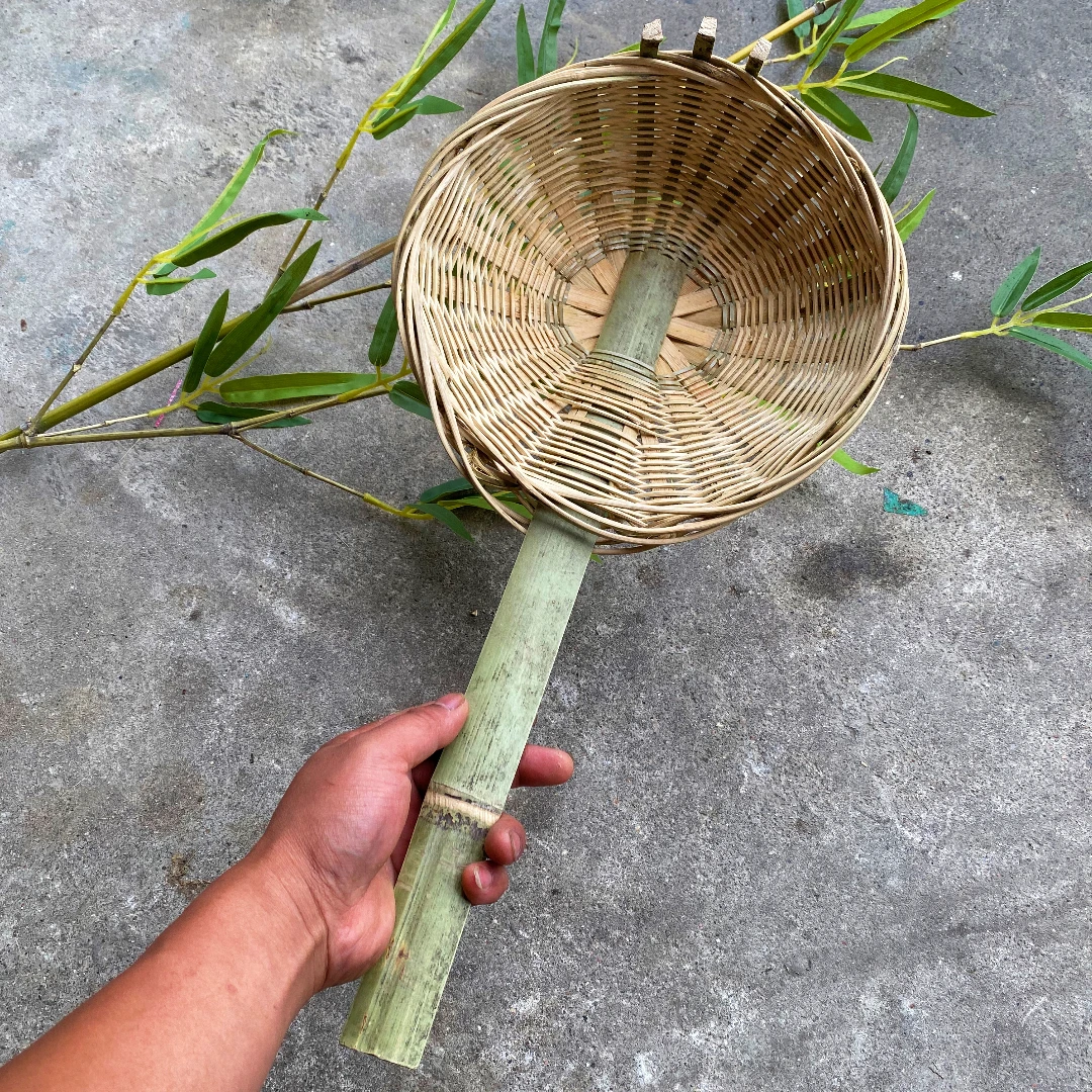竹编漏勺 面馆小吃店家用漏勺