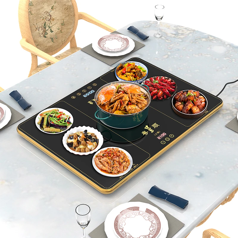 粤顺暖菜板多功能方形热菜板饭菜保温板智能火锅电磁炉餐桌神器