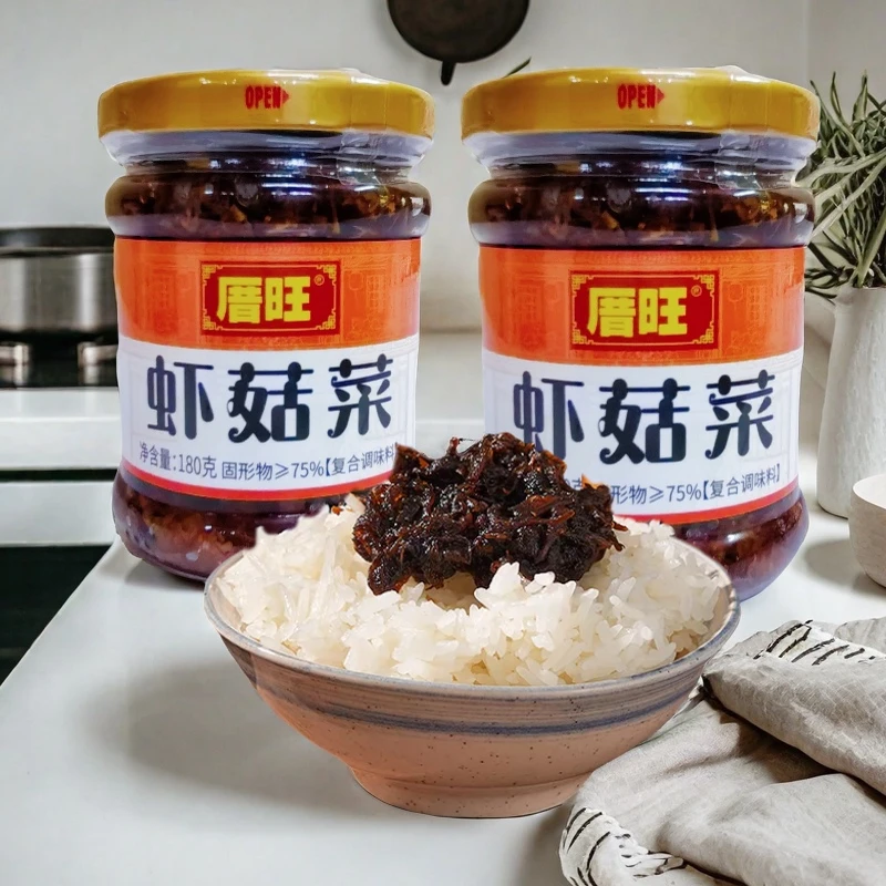 潮汕虾菇菜香菇菜即食下饭菜拌饭拌面配粥180克