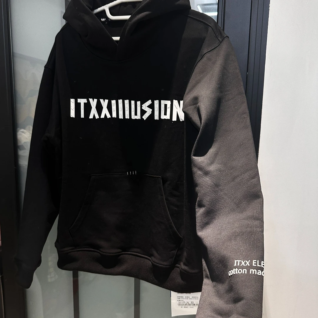 青少年秋冬款厚料纯棉帽衫大童男孩宽松版连帽字母卫衣24年新款