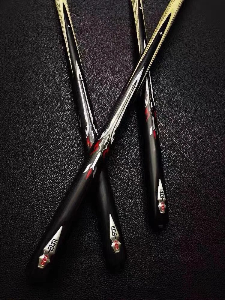 兵甲倚天剑小头台球杆一体杆雕刻镶嵌好杆法用兵甲