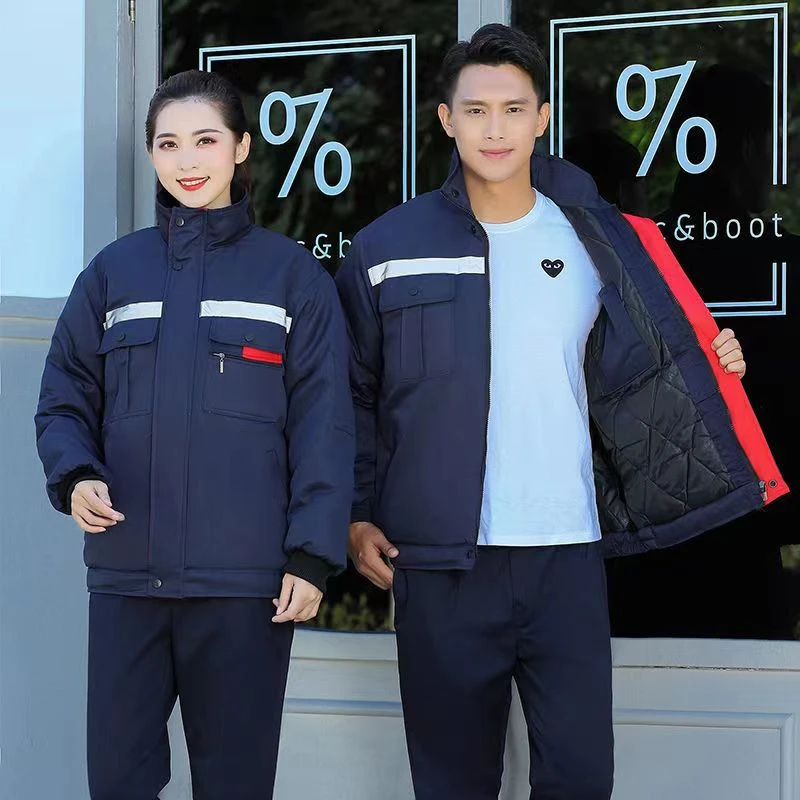 劳保工作服棉衣棉袄男女加厚防寒耐磨保暖秋冬季装修汽修工地定制