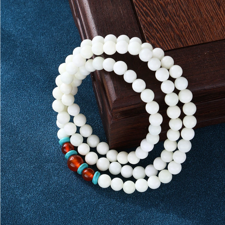 陕西蓝田玉三绕手串时尚百搭款天然活玉女款单圈长链特惠结缘