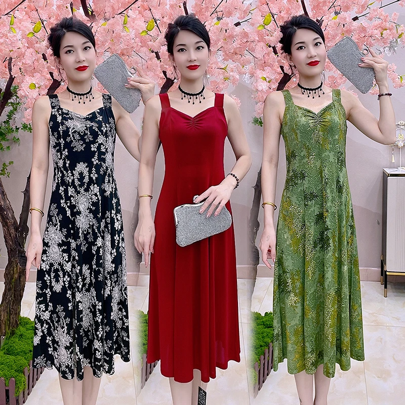 2373宽松连衣裙大码碎花气质显瘦连衣裙夏季薄款性感女士长裙