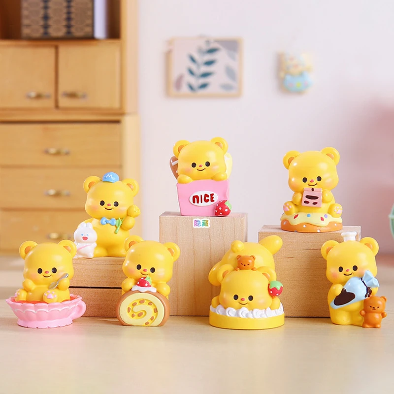 【拆盒】顶流甜品黄油熊盲盒潮玩手办直播周边摆件公仔玩具手表