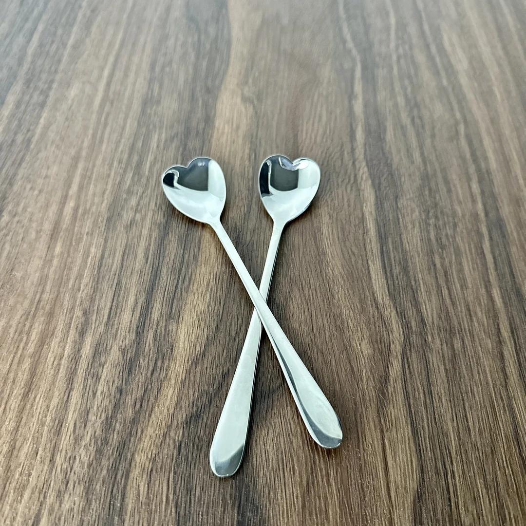 【意AD】14CM Big Love 爱心型 甜品西餐咖啡搅拌勺