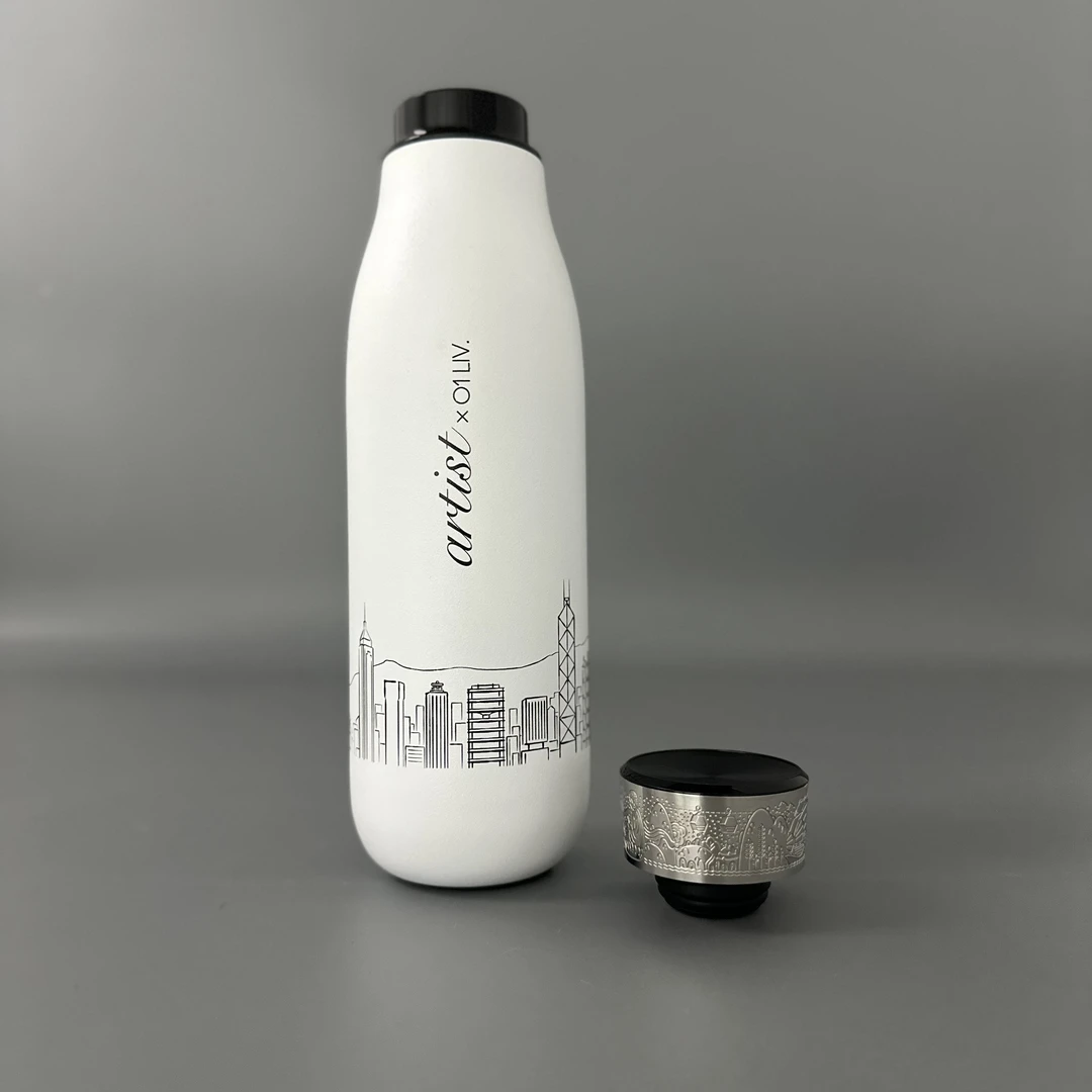 【01liv】500ml 艺术家联名限量系列Victoria Harbour 保温杯彩盒装