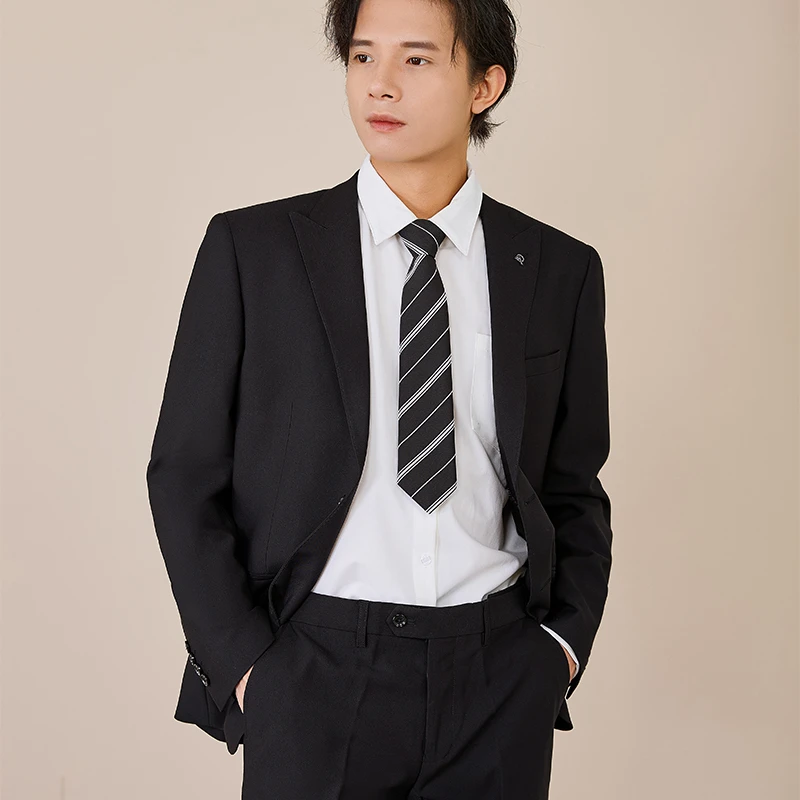 男士休闲西服修身商务正装外套礼服时尚黑色婚礼潮流结婚面试韩版