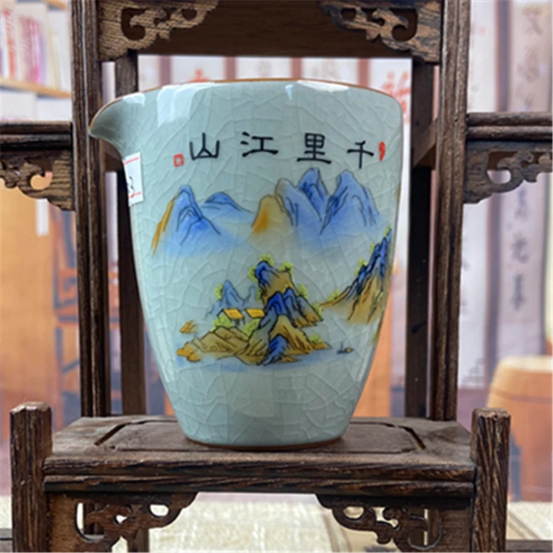 景德镇老陶千里江山公道杯