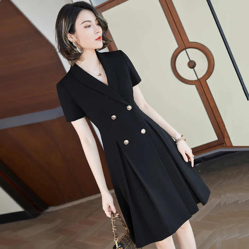 西装连衣裙女2024新款夏季正式场合高级感a字职业工装气质工作服