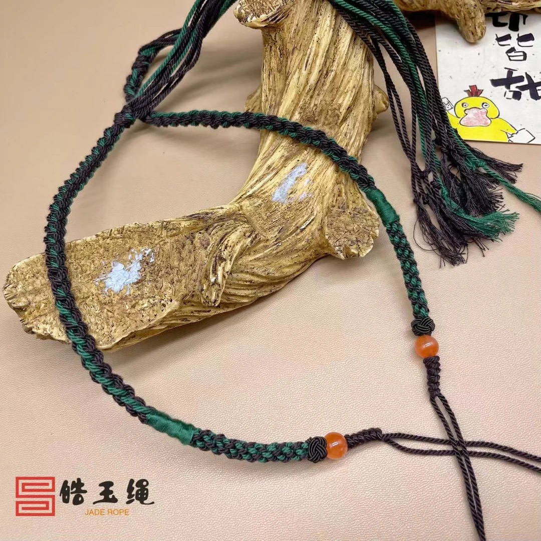 纯手工精编粗款高货绳粗款对穿横穿玉衡可调节款流苏项链绳挂坠绳