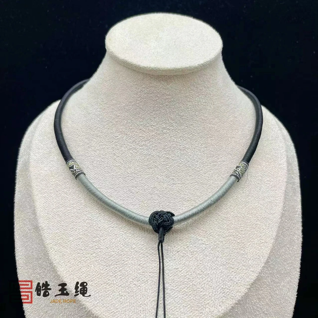 纯手工精编绕线如意结软项圈款对拉调节款项链绳挂坠绳儿童可佩戴