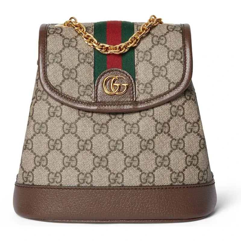 全新未使用 GUCCI/古驰 女士Ophidia系列迷你背包时尚棕色经典