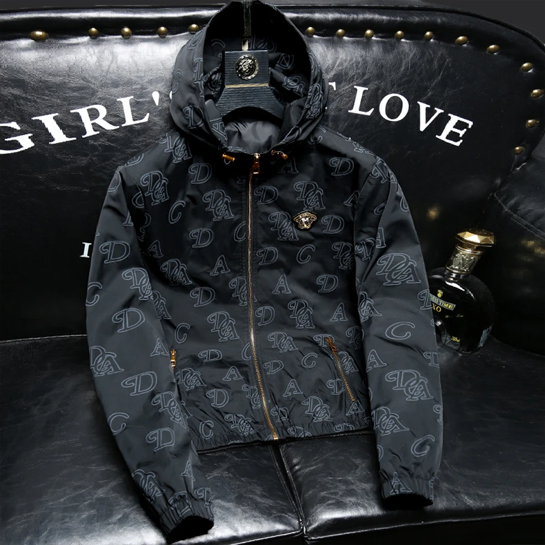 欧洲站高级感男士夹克2025春季新款潮流休闲上衣男春秋连帽外套