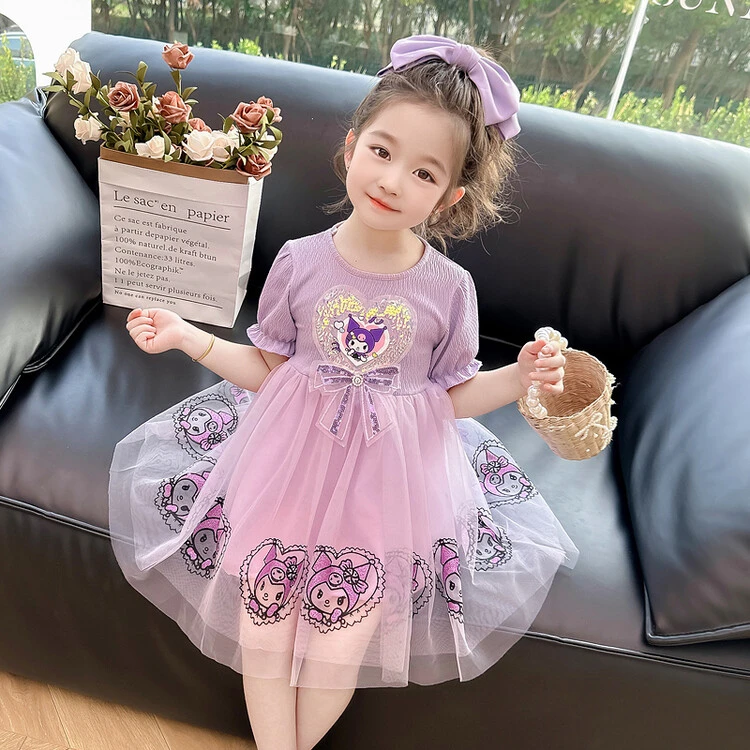 女童库洛米连衣裙夏装裙子2025新款衣服夏季女宝宝儿童卡通公主裙