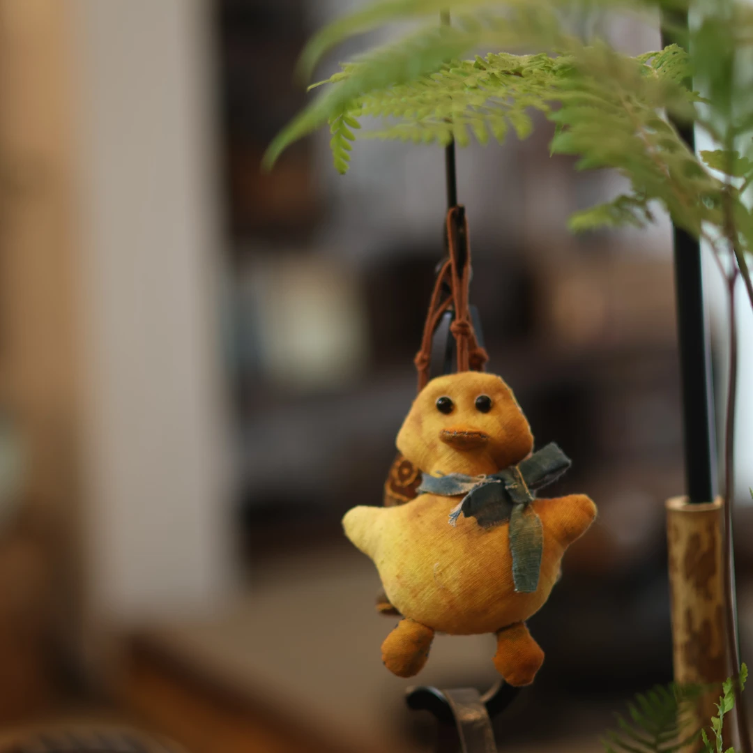 【夷嘉茗友】老粗布手工随形茶宠摆件，加油鸭。