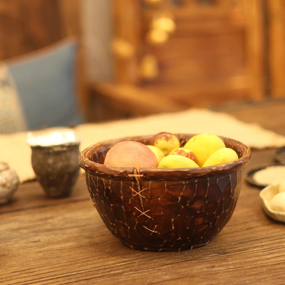 【姨嘉茗友】大漆茶点盘，纯手工茶道，木纹不会完全一样木制