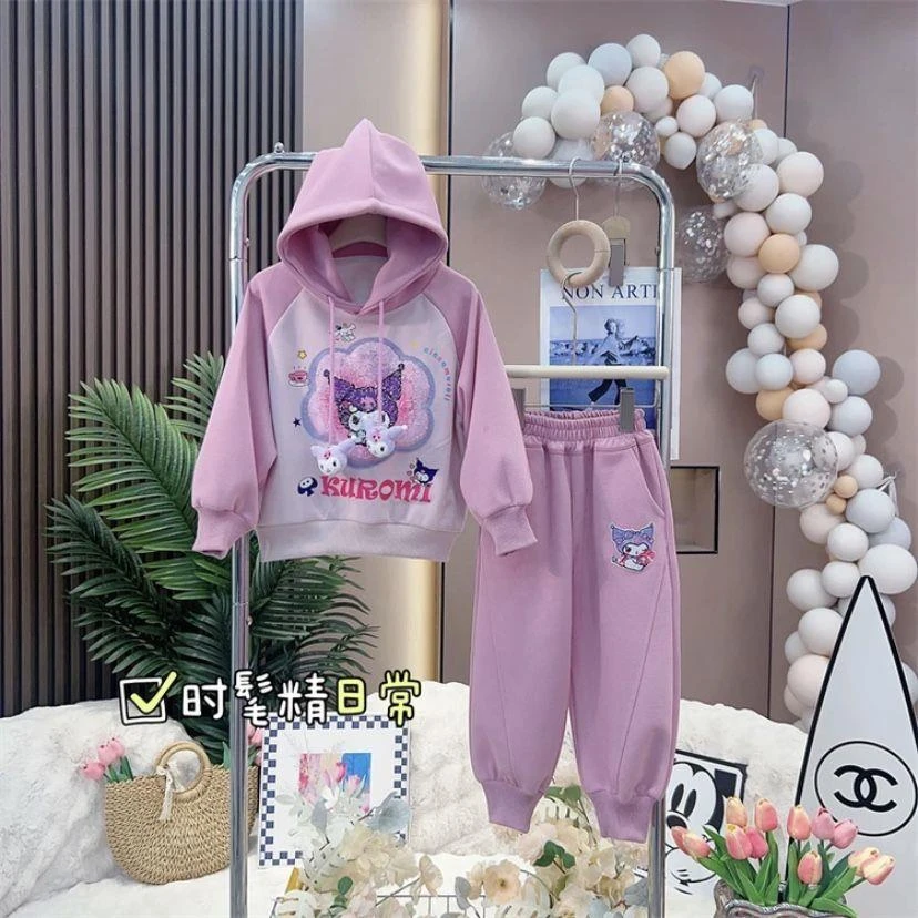 女童春秋运动套装新款儿童网红韩系洋气女宝宝潮流卫衣两件套