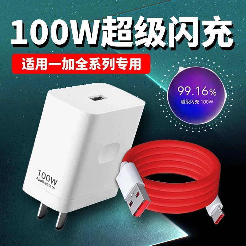 适用一加100W超级闪充充电器原装13/12/11/10/Ace2/3/3V充电头线