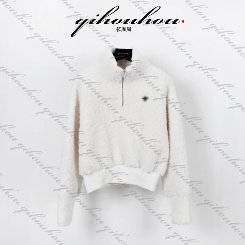 2023设计师轻奢加厚净版简约刺绣蜜蜂女高级感显瘦遮肉百搭女卫衣