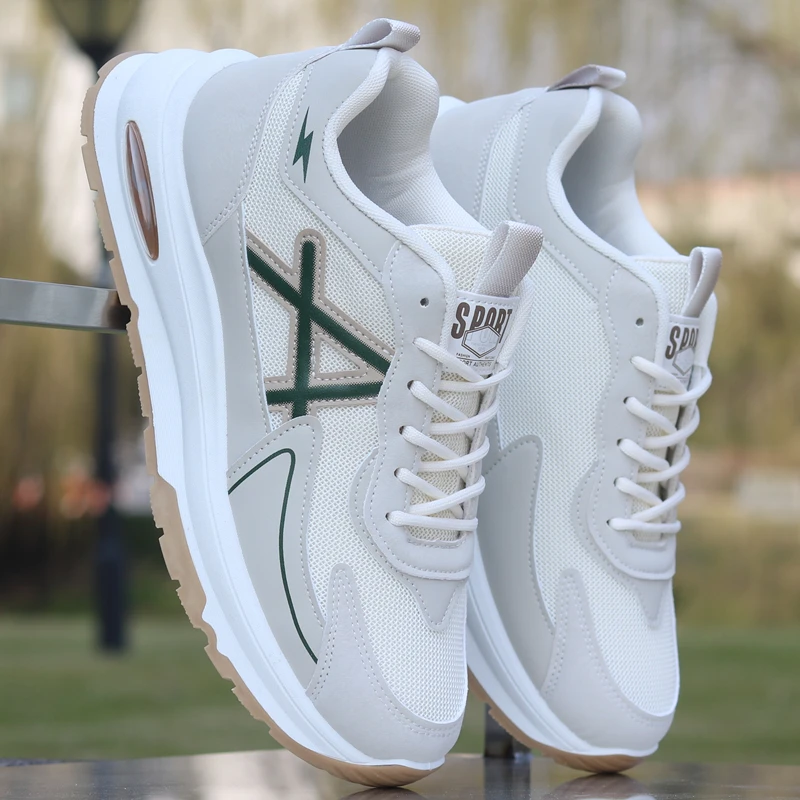 休闲鞋春季透气网面男鞋厚底增高阿甘老爹鞋防滑舒适百搭运动鞋子