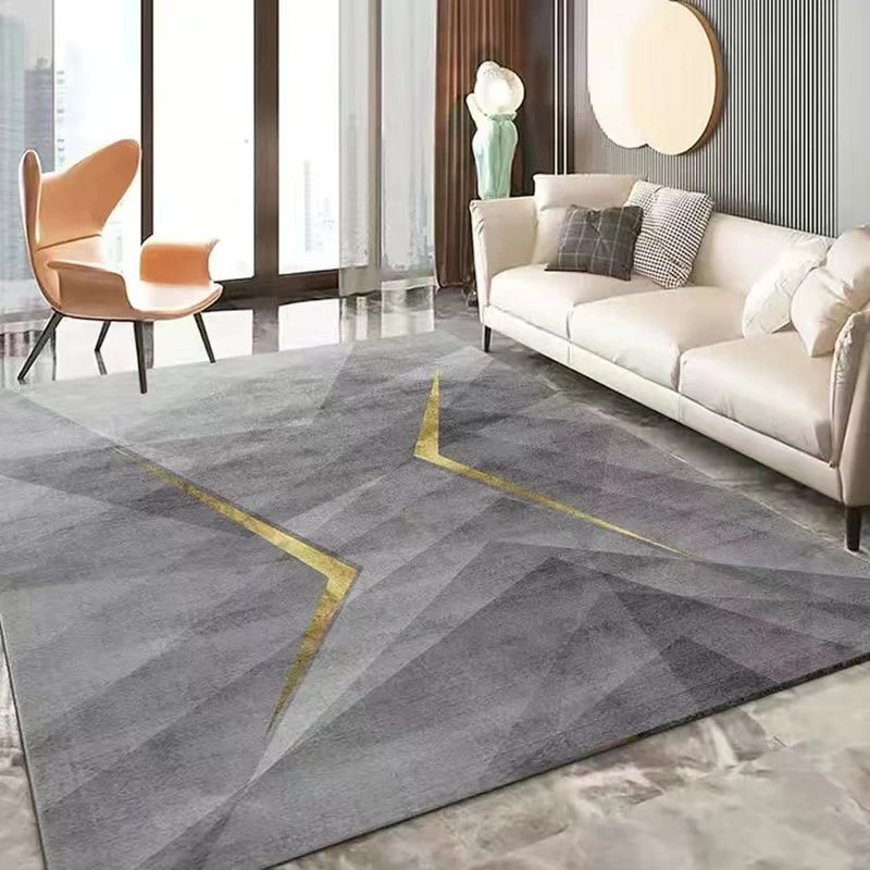 轻奢风客厅卧室书房家用松弛感大地毯百搭免洗可擦   极简灰