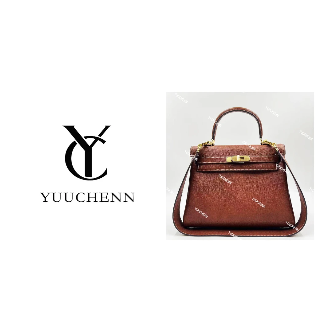 YUUCHENN"中古凯丽"28cm原创设计高定真皮包 HH270