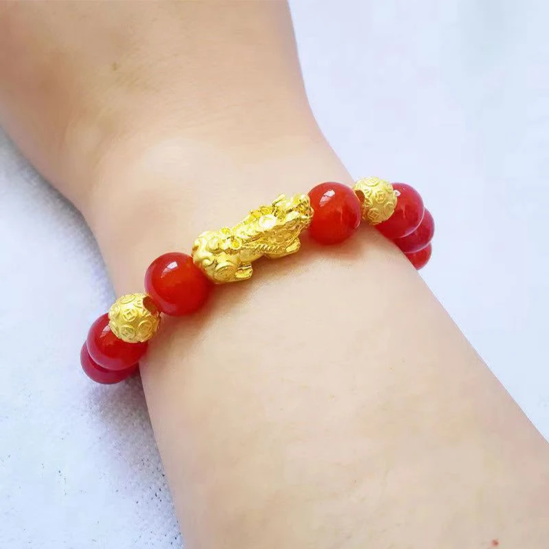 合金手链 妈妈款镀金色貔貅手串时尚百搭民族风手饰品送母亲礼物