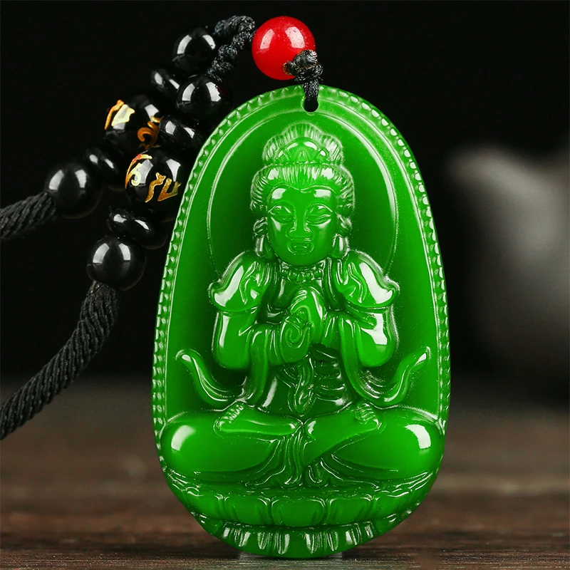 非金属玻璃吊坠 仿玉本命佛八大守护神生肖项链个性男女毛衣链坠
