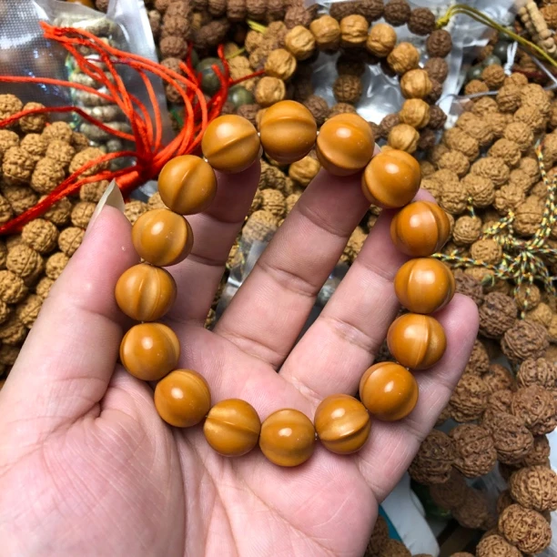 鲨鱼背14-15mm猴头手串男鲨鱼鳍文玩手串核桃猴头光珠