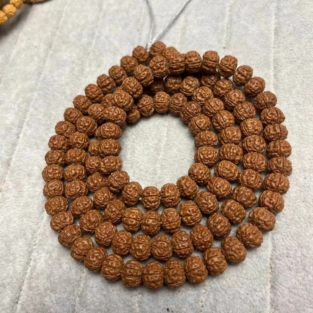 老树王108小金刚10mm金刚菩提手串勿里达红皮一代母树籽