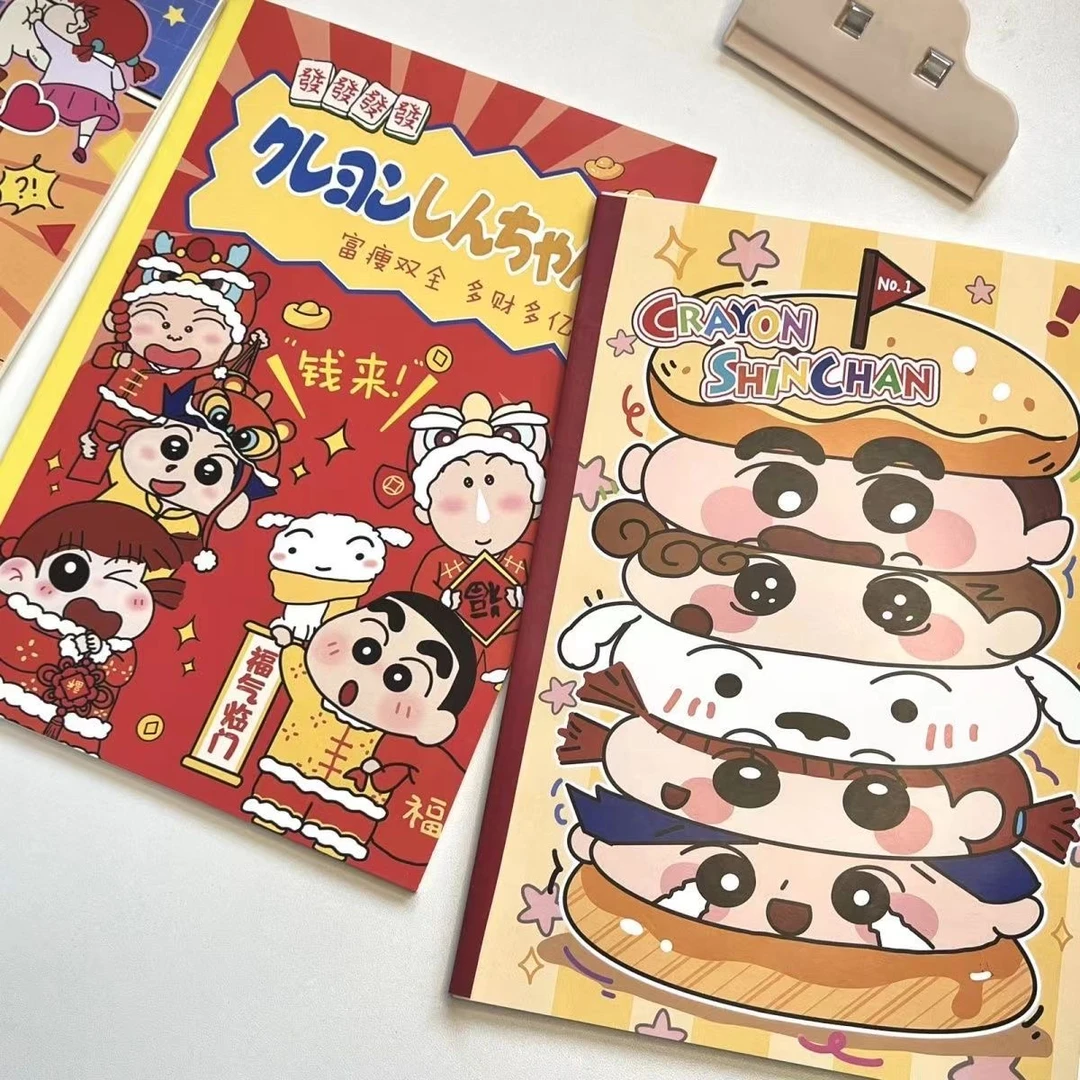 6本 可爱蜡笔小新笔记本b5本子卡通学生考试记录本手帐横线本V190