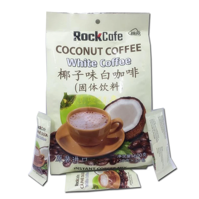 越南特产咖啡椰子味咖啡粉600g袋速溶三合一ROCKcoffee即冲饮