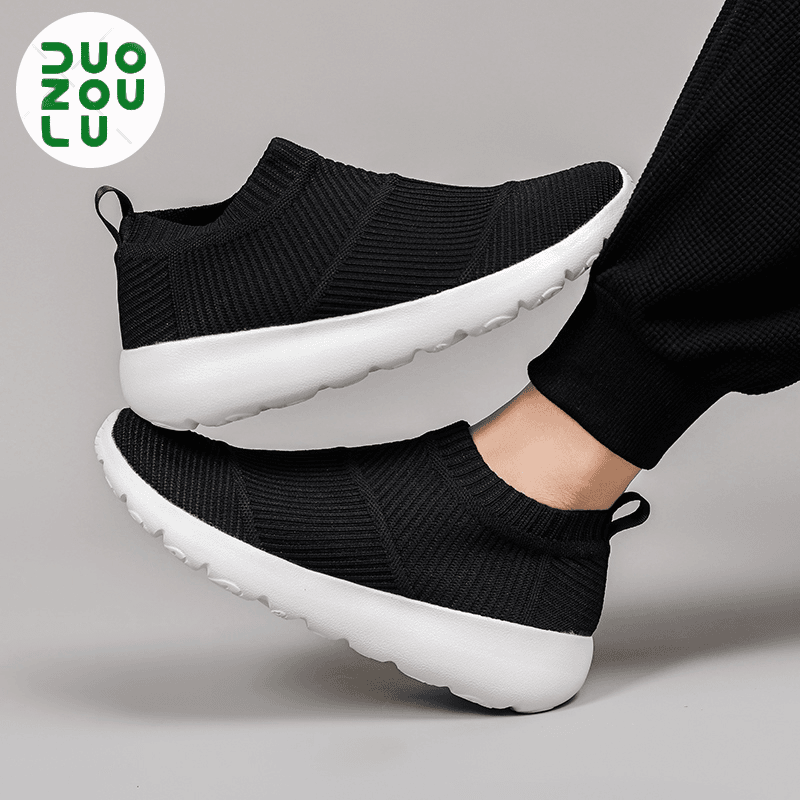 闽言 多走路男鞋夏季2024年新款一脚蹬网面透气袜子鞋超轻休闲走路鞋潮